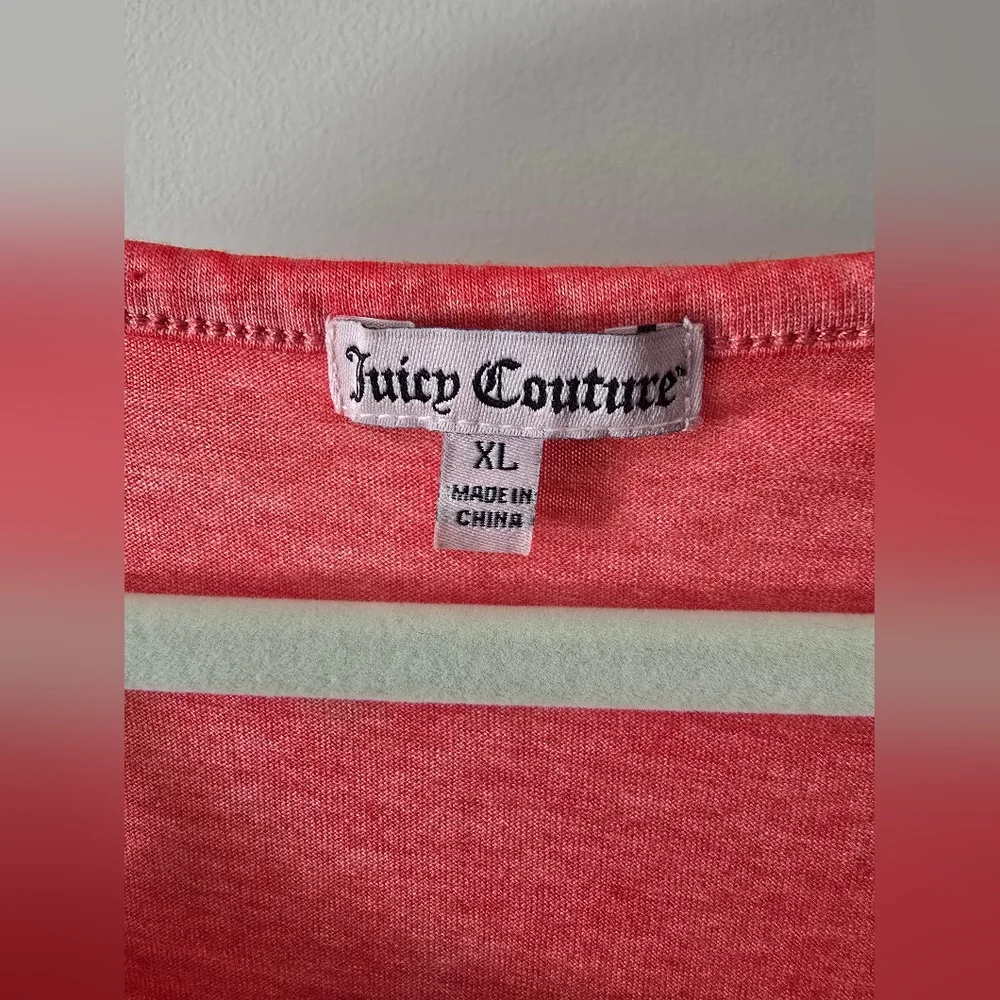 Juicy Couture Pink Rhinestone Cutout Tee – Size XL - Picture 3 of 6